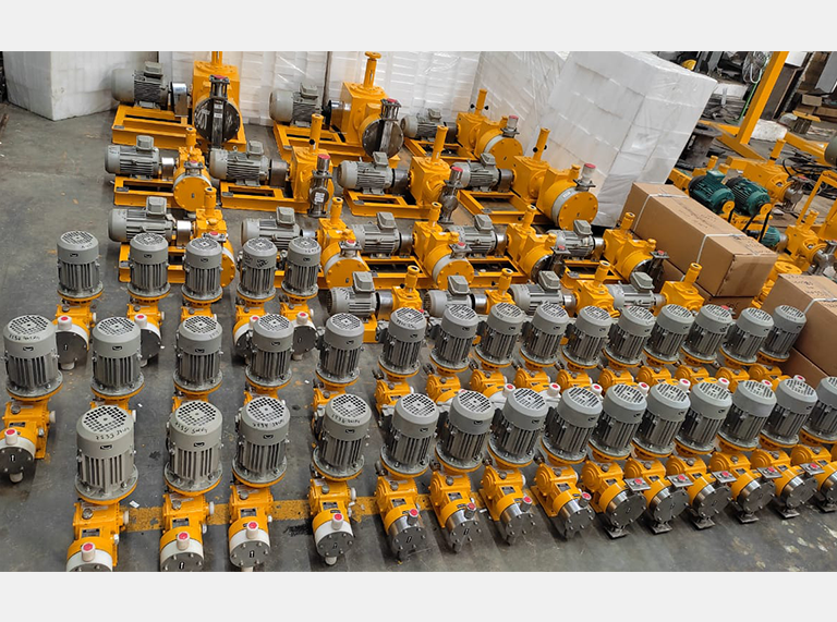 Dosing pump for wastewater treatment